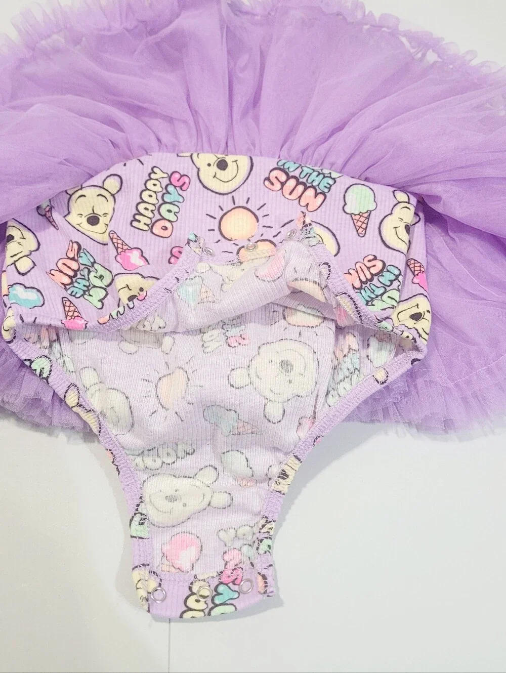 Disney Baby Winnie the Pooh tutu dress/bodysuit set in size 18 months Excellent